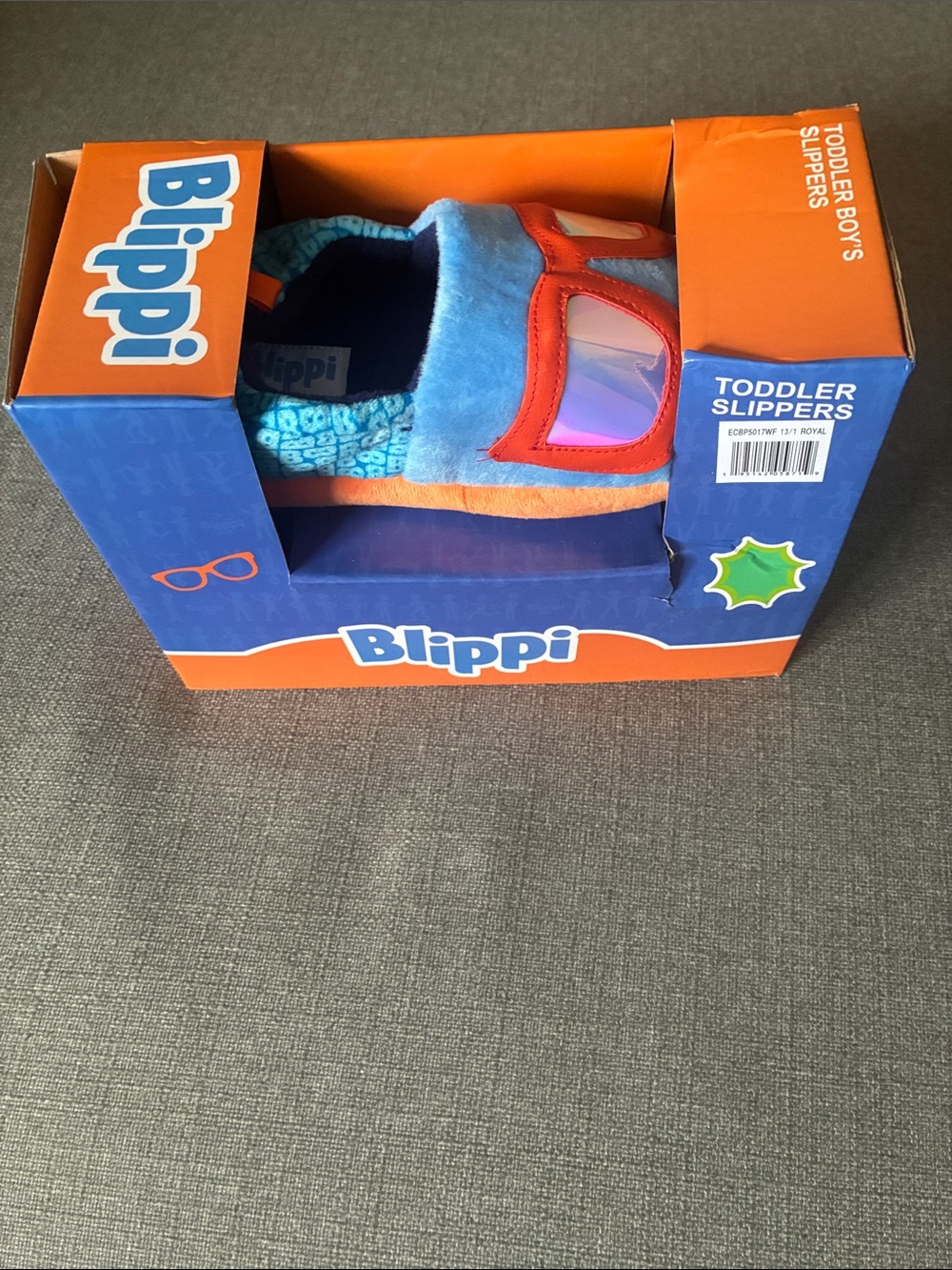 Blippi Toddler Slippers in Blue & Orange